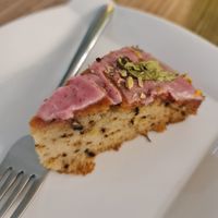 Vegan vanilla rose cake ~ 16/6/22 at Sasco Cafe in North Singapore