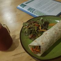 Roast Veggies Wrap (75k Kip) and Ruby Smoothie (30k Kip) at The Greenhouse in Vientiane