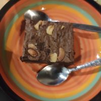 Vegan brownie at The Greenhouse in Vientiane