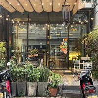 Outdoor seating at The Greenhouse in Vientiane