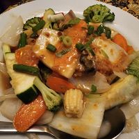 Stir fry veg with peanut sauce at Goulburn Thai in Goulburn