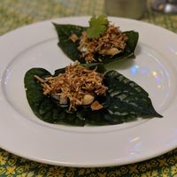 Betel leaves (made vegan)  at Goulburn Thai in Goulburn