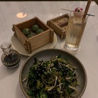 Green Tea Soba Noodle Salad and Vegetable Dumplings  at Donna Chang in Brisbane