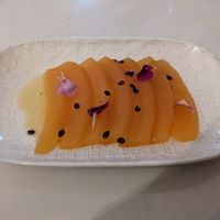 Compressed fruits infused w lemongrass & passionfruit at Donna Chang in Brisbane