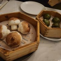 Mushroom bao and veggie dumplings at Donna Chang in Brisbane