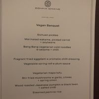 The banquet menu $66ph at Donna Chang in Brisbane