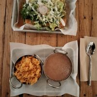 Flautas (2 papas 1 pollo) with rice/beans at Earth Plant Based in Phoenix