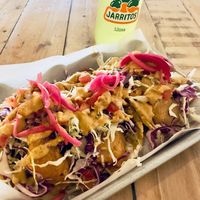 Crazy shrimp tacos  at Earth Plant Based in Phoenix