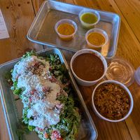 Chimichanga , sides are seperate at Earth Plant Based in Phoenix