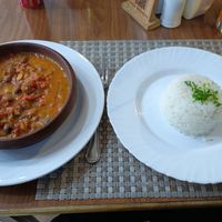 Galayet with foul (beans) at Palm Court in Wadi Musa