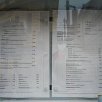 Outside menu at Arezu at Arezu in Vienna