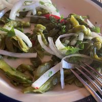 Cactus salad at Los Colorines in Tepoztlan