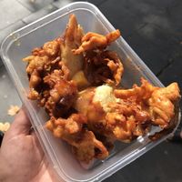 Bhaji and Samosa at Chai Walla in Cambridge