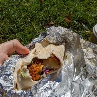 Falafel wrap w/ samosa £6 at Chai Walla in Cambridge