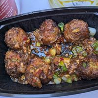 Vegan vegetable Manchurian at Tandoori Oven in Logan