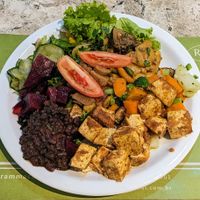 Buffet plate, all very nice but now at a frankly outrageous R$ 9.70 per kilo at Ramma - Barra in Salvador