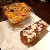 2 salads and chocolate flapjack at The Granary in Penzance