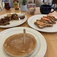 Vegan Pancake from the à la carte section of the menu at Olivia's Organic Cafe in Burnsville