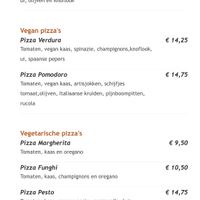 Vegan / veg pizza options 🍕   at Vrouwe Jakoba in Schiermonnikoog