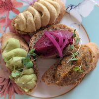 Plate of vegan sandwich options at The Lord Mayor's Lounge at The Shelbourne in Dublin