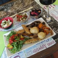 all vegan (not sure about the wine) at Maestri Di Fabbrica in Florence