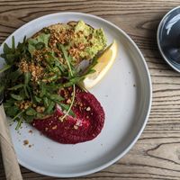 Purple toast at Grit Cafe in Goulburn