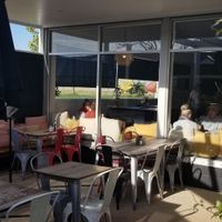 Outdoor seating at Grit Cafe in Goulburn