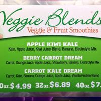 this is a sampling of the vegan smoothies at Smoothie King in Morrow