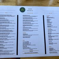 menu 21/2/23  at Cafe Bliss in Brighton