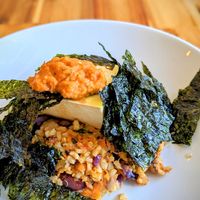 Dragon Bowl (vegan and delicious AF lol) at Cafe Bliss in Brighton