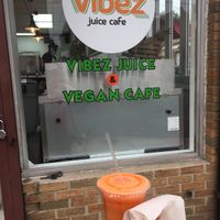 Juice and a patty at Vibez in Jersey City