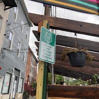 Outdoor dining too at Plant Base in Jersey City