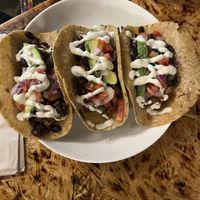 Tacos with chorizo, so good  at Plant Base in Jersey City