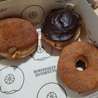 Apple pie, chocolate, cinnamon at Boneshaker Doughnuts in Paris