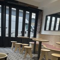 Inside the shop  at Boneshaker Doughnuts in Paris