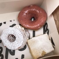 veignet, raspberry donut  at Boneshaker Doughnuts in Paris