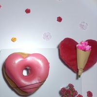Valentine doughnut (Raspberry) at Boneshaker Doughnuts in Paris