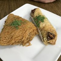 Two desserts, 11zl total - very Good, very sweet at Sham Falafel in Krakow