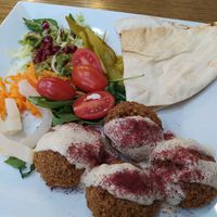 Classic dish at Sham Falafel in Krakow