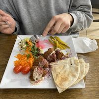 Falafel dish at Sham Falafel in Krakow