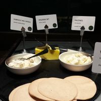 Vegan cheese and sausage at Scandic City in Bergen