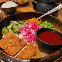 Veganised bibimbap at Weidao in Stockholm