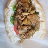 Oyster mushroom poboy at Nola Vegan in New Orleans