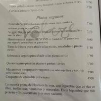 Platos veganos at Volare in Gandia