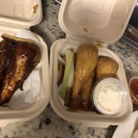 Loved the twin peaks sauce  Also got the standard Buffalo wings!  at New Ethic in Rochester