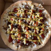 One Justic (Garbage plate pizza!)  at New Ethic in Rochester