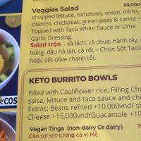 Menu  at Tacos Danang in Da Nang