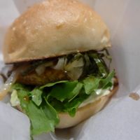 Teriyaki burger at Mana Burgers in Yokohama