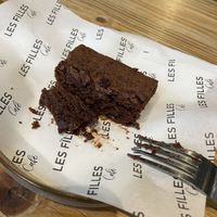 chocolate & nuts brownie   at Les Filles in London