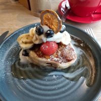 Vegan pancakes. at Les Filles in London